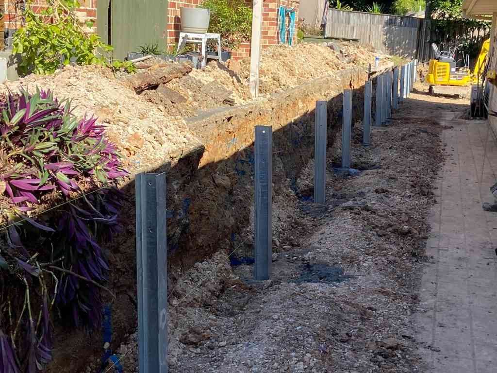 Residential Retaining Wall Construction Project in Queensland