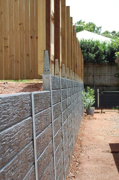 Retaining Wall Timber Fence Landscaping